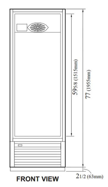 Turbo Air TGF-23SDH-N 27'' 17.94 cu. ft. 1 Section White Glass Door Merchandiser Freezer