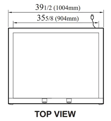 Turbo Air TGF-35SDH-N 39.5'' 30.94 cu. ft. 2 Section White Glass Door Merchandiser Freezer