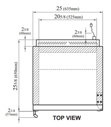 Turbo Air TGF-5SD-N Super Deluxe Glass Merchandiser-Counter Top