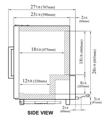 Turbo Air TGF-5SD-N Super Deluxe Glass Merchandiser-Counter Top