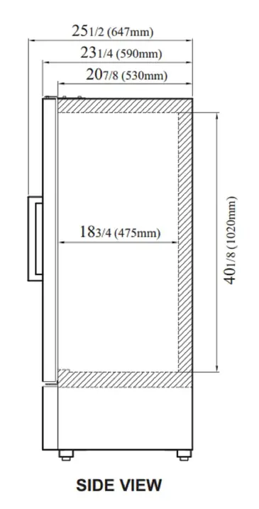 Turbo Air TGM-10SD-N6 25.75'' White 1 Section Swing Refrigerated Glass Door Merchandiser