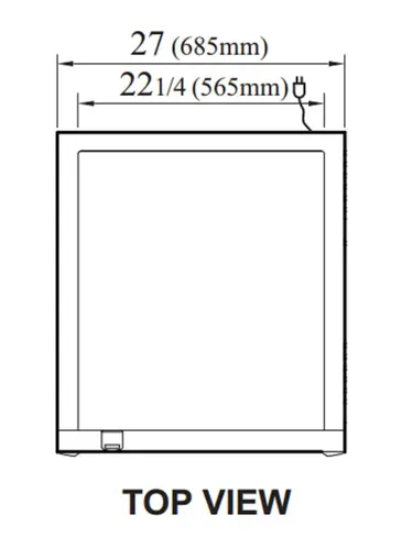 Turbo Air TGM-23SDH-N6 27'' White 1 Section Swing Refrigerated Glass Door Merchandiser