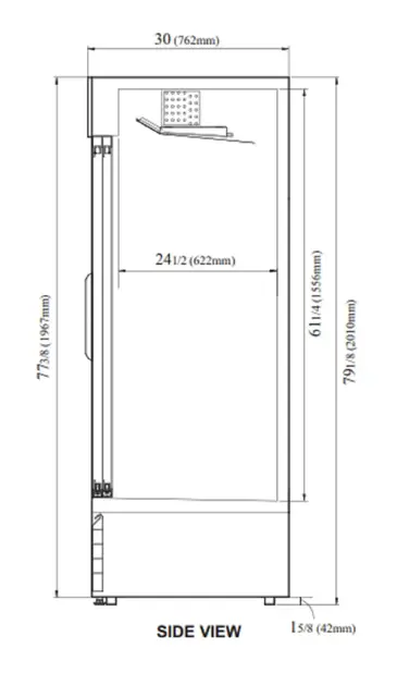 Turbo Air TGM-35R-N 41.38'' White 2 Section Sliding Refrigerated Glass Door Merchandiser