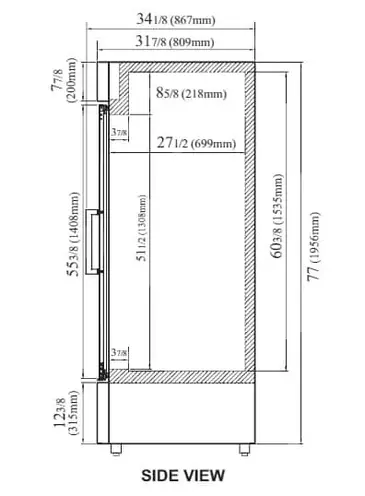 Turbo Air TGM-35SD-N 39.5'' White 2 Section Swing Refrigerated Glass Door Merchandiser