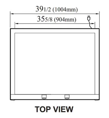 Turbo Air TGM-35SDH-N 39.5'' White 2 Section Swing Refrigerated Glass Door Merchandiser