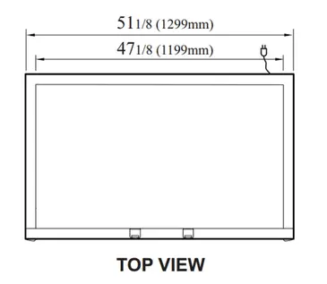 Turbo Air TGM-47SDH-N 51.13'' White 2 Section Swing Refrigerated Glass Door Merchandiser