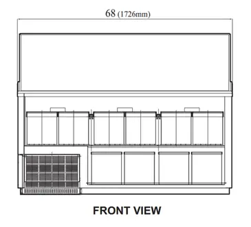 Turbo Air TIDC-70W-N Ice Cream Dipping Cabinet