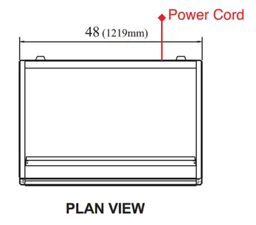 Turbo Air TOM-48DXB-N 48'' Black Vertical Air Curtain Open Display Merchandiser with 4 Shelves