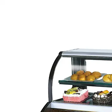 Turbo Air TOM-W-40SB-N 38.88'' Black Vertical Air Curtain Open Display Merchandiser with 2 Shelves