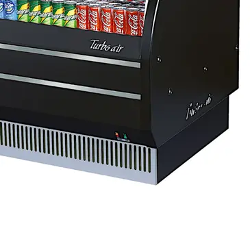 Turbo Air TOM-W-50SB-N 50.88'' Black Vertical Air Curtain Open Display Merchandiser with 2 Shelves