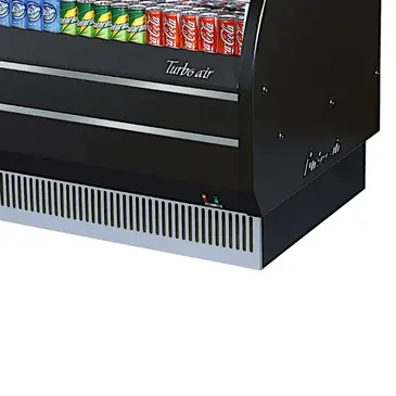 Turbo Air TOM-W-60SB-N 62.63'' Black Vertical Air Curtain Open Display Merchandiser with 2 Shelves