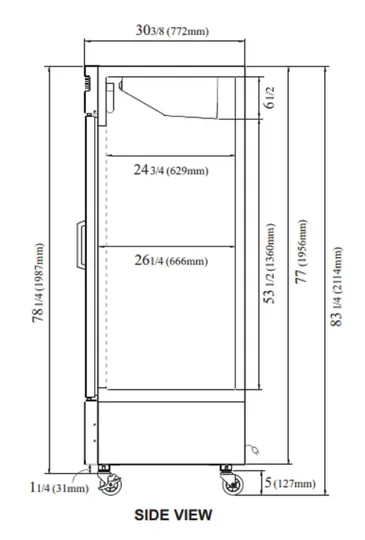 Turbo Air TSR-49GSD-N 54.38'' Silver 2 Section Swing Refrigerated Glass Door Merchandiser