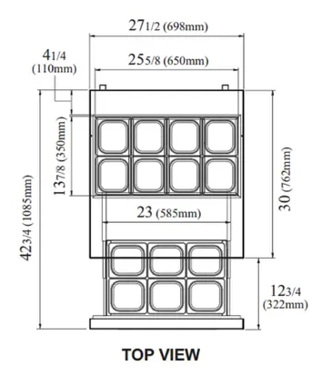 Turbo Air TST-28SD-D2-N 27.5'' 2 Drawer Counter Height Refrigerated Sandwich / Salad Prep Table with Standard Top