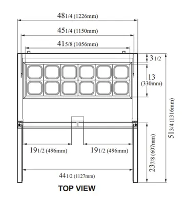 Turbo Air TST-48SD-N 48.25'' 2 Door Counter Height Refrigerated Sandwich / Salad Prep Table with Standard Top