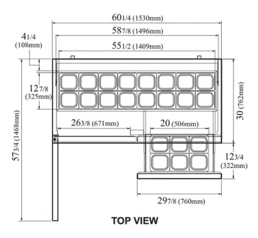 Turbo Air TST-60SD-D2-N 60.25'' 2 Door 2 Drawer Counter Height Refrigerated Sandwich / Salad Prep Table with Standard Top