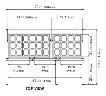 Turbo Air TST-72SD-30-N 72.63'' 3 Door Counter Height Mega Top Refrigerated Sandwich / Salad Prep Table