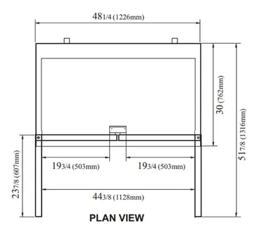 Turbo Air TUF-48SD-N 48.25'' 2 Section Undercounter Freezer with 2 Left/Right Hinged Solid Doors and Side / Rear Breathing Compressor