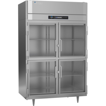 Victory Refrigeration FS-2D-S1-HG-HC 52.13'' 46.5 cu. ft. Top Mounted 2 Section Glass Half Door Reach-In Freezer