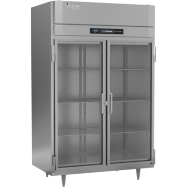 Victory Refrigeration FSA-2D-S1-G-HC 52.13'' 2 Section Glass Door Reach-In Freezer