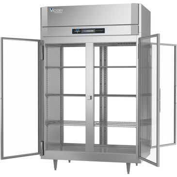 Victory Refrigeration RS-2D-S1-PT-G-HC 52.13'' 48.0 cu. ft. 2 Section Glass Door Pass-Thru Refrigerator