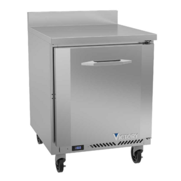 Victory Refrigeration VWF27HC 27'' 1 Door Counter Height Worktop Freezer with Front Breathing Compressor - 5.8 cu. ft.