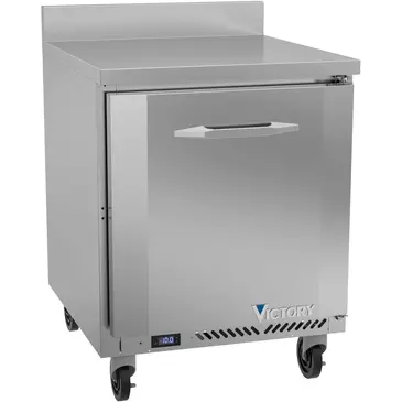 Victory Refrigeration VWF27HC 27'' 1 Door Counter Height Worktop Freezer with Front Breathing Compressor - 5.8 cu. ft.