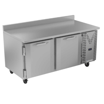 Victory Refrigeration VWF67HC 67.13'' 2 Door Counter Height Worktop Freezer with Front Breathing Compressor - 18.9 cu. ft.