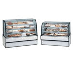 Federal Industries CGR7742 77'' Curved Glass Silver Refrigerated Bakery Display Case with 2 Shelves