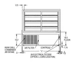 Federal Industries CGR7742 77'' Curved Glass Silver Refrigerated Bakery Display Case with 2 Shelves