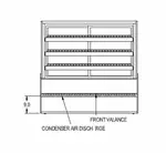 Federal Industries CGR7742 77'' Curved Glass Silver Refrigerated Bakery Display Case with 2 Shelves