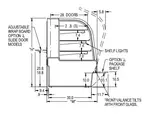 Federal Industries CGR7742 77'' Curved Glass Silver Refrigerated Bakery Display Case with 2 Shelves