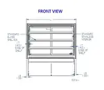 Federal Industries ITR3634 Italian Glass Refrigerated Counter Display Case